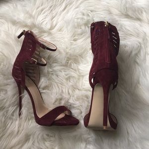 Wine/ Burgundy colored 4 Inch Heels